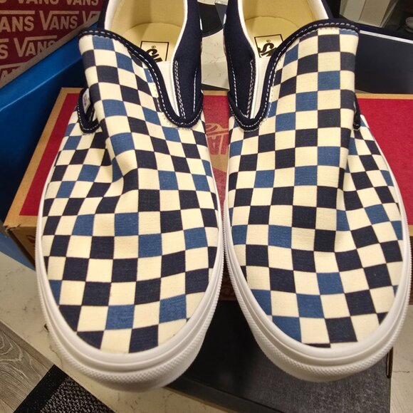 VANS CLASSIC CHECKERBOARD SLIP-ON Blue (VN000D5PBX9) Skateboarding Mens 13 NEW - Picture 4 of 10